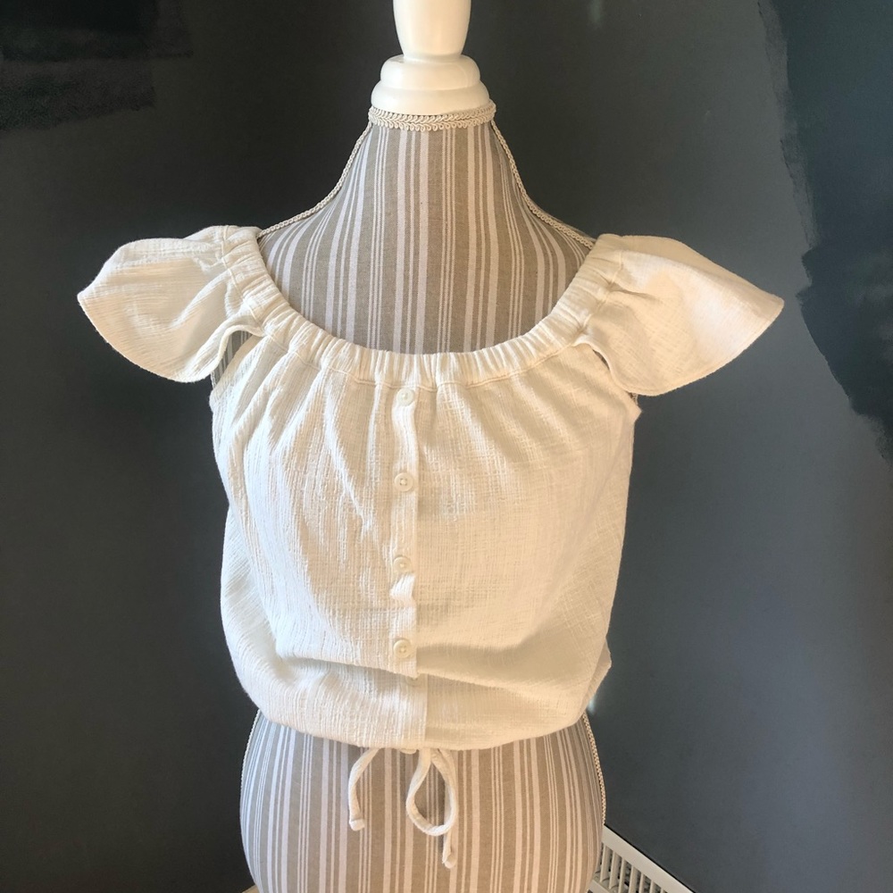 Madewell ivory halter top